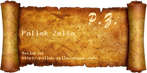 Pallek Zella névjegykártya